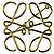 Spilla Anagram in metallo dorato Loewe D'oro
