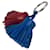 Hermès Chaveiro Hermes Carmen Unodos Vermelho Azul  - vista 2