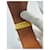 Hermès Collier de Chien Pink Crocodile Leather Gold Cuff Bracelet Golden  - vue 10