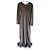 Autre Marque Rixo Mya Langes Schwarzes Kleid mit Federn