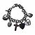 Moschino Bracciale con charm color argento