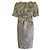 Alessandra Rich Goldenes Leopard-Print Midikleid Leopardenprint