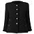 Chanel Klassische Schwarze Tweed-Jacke 36 FR