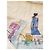 Foulard in seta Moschino Cheap and Chic "Winter Dreams" Olivia Rosa Bianco Blu Beige Verde Porpora Giallo Blu chiaro - vista 9
