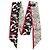 Chanel Slim Bandeau Foulard Monogramma Nero e Bianco Rosa