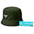 Cappello bucket in cotone e Re-Nylon Prada Verde Cachi  - vista 1