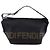Fendi Logo Nylon Canvas Handtasche Schwarz