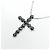 Autre Marque Collana Cross Diamond in Au750 Argento - vista 3