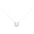 Autre Marque Collana Horseshoe in Diamanti Au750 Argento