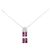 Autre Marque Collana in rubino e diamanti Pt900 Pt850 Rosso
