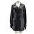 Autre Marque Kurzer Leder Trenchcoat Schwarz