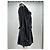 Autre Marque Kurzer Leder Trenchcoat Schwarz - Ansicht 4