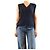 Autre Marque Ärmellose Seidenbluse in Navy - Größe UK 10 Marineblau