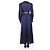 Autre Marque Robe maxi à rayures de dentelle bleu marine - taille S - vue 2