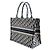 Borsa Book Tote Medium Christian Dior Dior Oblique con ricamo Blu navy - vista 2