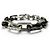 Bracciale a catena Monogram Louis Vuitton Nero Argento - vista 2