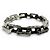 Bracciale a catena Monogram Louis Vuitton Nero Argento - vista 3