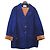 Autre Marque Mona Lisa dunkelblaue Samtjacke mit Wildleder-Ellbogenpatches Braun