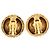 Orecchini Chanel Gold CC placcati oro a forma di conchiglia con clip D'oro - vista 2
