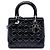 Dior Lady Dior Cannage Schwarz Lackleder Größe Medium