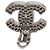 Orecchini Chanel Silver CC Brass Perforated Clip On Argento - vista 3