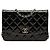 Chanel Black CC gesteppte Patent Brilliant Wallet On Chain Schwarz