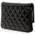Chanel Black CC gesteppte Patent Brilliant Wallet On Chain Schwarz - Ansicht 2