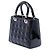 Dior Lady Dior Cannage nero vernice misura Medium - vista 2