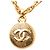 Collana con pendente rotondo Sunburst placcato oro Gold CC Chanel D'oro - vista 3