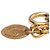 Collana con pendente rotondo Sunburst placcato oro Gold CC Chanel D'oro - vista 4