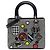 Lady Dior aus schwarzem Kalbsleder mit Microcannage-Mesh-Patches, Größe Medium