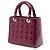 Lady Dior Cannage in vernice rosso, misura Medium Bordò - vista 2