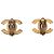 Orecchini Chanel Gold CC placcati oro e strass a clip D'oro - vista 2