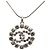 Collana con pendente Chanel Silver CC Brass Strass Argento