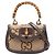 Borsa a manico Gucci Beige Small Jumbo GG Canvas Bamboo 1947