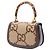 Borsa a manico Gucci Beige Small Jumbo GG Canvas Bamboo 1947 - vista 2