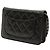 Chanel Schwarzes CC gestepptes Lammleder Wallet On Chain - Ansicht 2