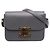Céline Celine Borsa a tracolla Triomphe in pelle di vitello lucida grigia Teen Marrone