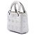 Lady Dior Cannage en piel de cordero iridiscente plateado mini Dior Plata - vista 2