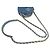 Clutch rotonda 19 in denim blu con catena Chanel - vista 14