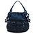 Borsa a secchiello Chanel Blue CC in denim intrecciato e rafia con coulisse