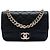 Chanel Black Small CC Quilted Caviar Studded Single Flap Nero