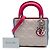 Dior Mini Lady Dior Cannage aus dreifarbigem braunem Lammleder Beige - Ansicht 7