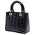Dior Black Medium Patent Cannage Lady Dior Nero - vista 2