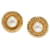 Timeless Orecchini Chanel Sunburst Perle Tono Oro Bianco D'oro