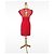 The Kooples Vestido corto de encaje rojo Roja - vista 3