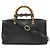 Gucci Bamboo Shopper Medium Leder Tragetasche Schwarz