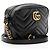 Borsa a tracolla mini Gucci Matelasse Leather GG Marmont Nero - vista 2
