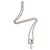 Collana lariat David Yurman in argento sterling e diamante con motivo quatrefoil Metallico
