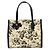 Borsa Tote Gucci GG Ribbon Floral Canvas Leather Marrone Beige
